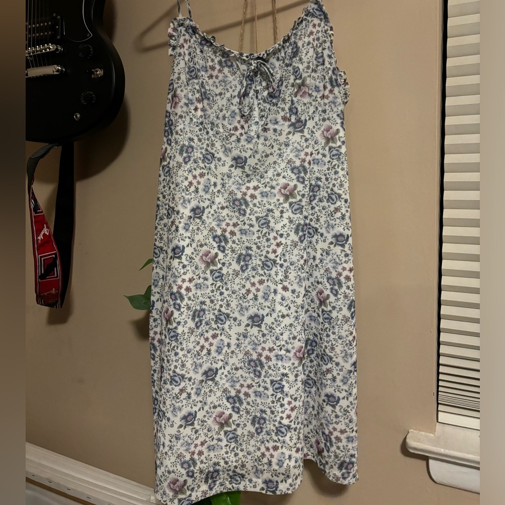floral spaghetti strap dress